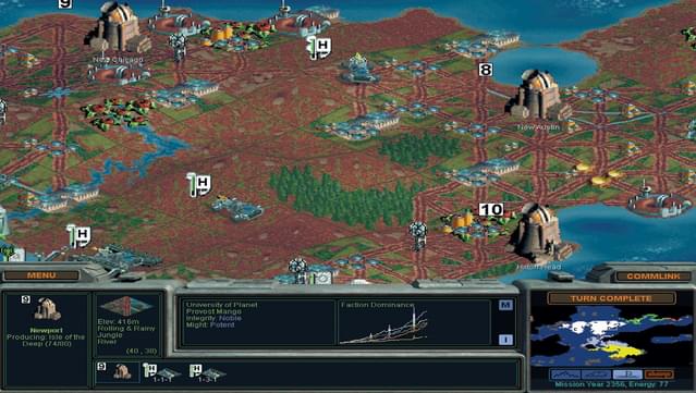 Screenshot from Sid Meier's Alpha Centauri